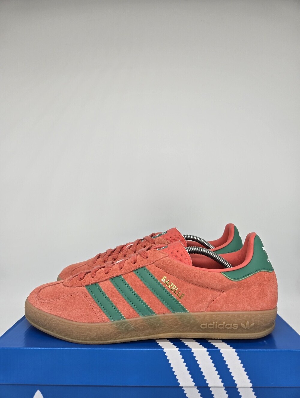 Adidas Men's Gazelle Indoor JH540 Preloved Scarlet Court Green Shoes Size 12